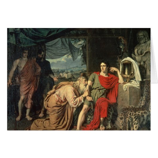 King Priam begging Achilles for return of Cards (Front Horizontal)