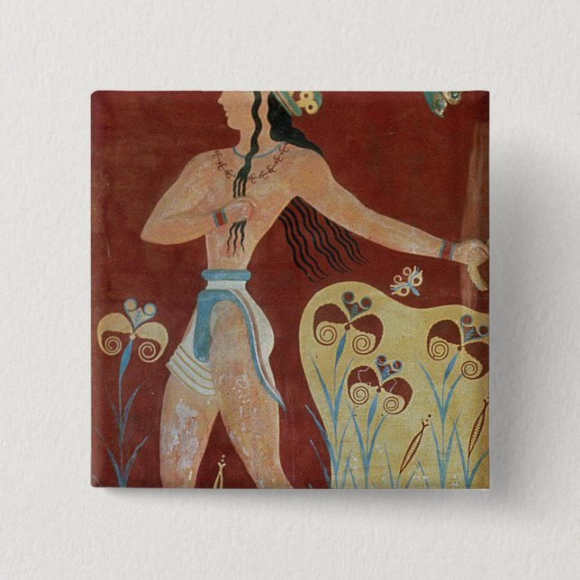 King-Priest or Prince with Lilies Button (Front)
