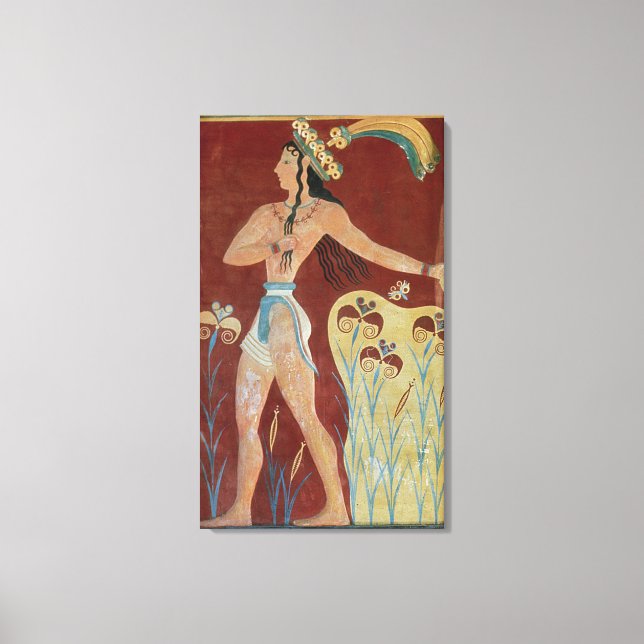 King-Priest or Prince with Lilies Canvas Print (Front)