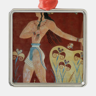 King-Priest or Prince with Lilies Metal Ornament