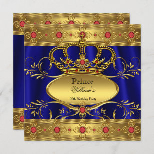  Royal Prince Birthday Invitation Scrolls with Crown