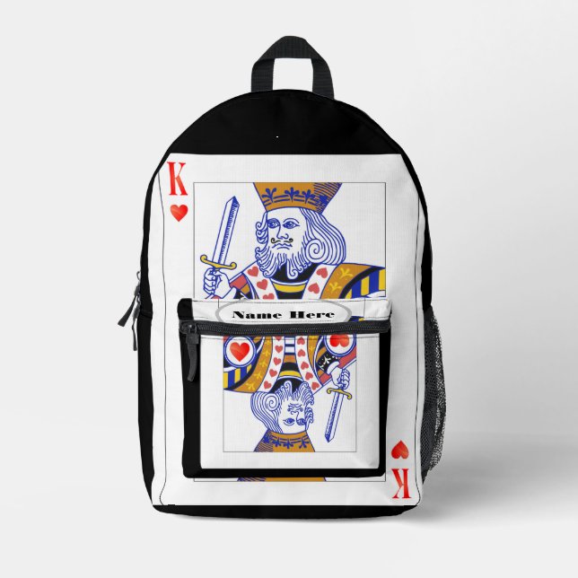 King Printed Backpack (Front)