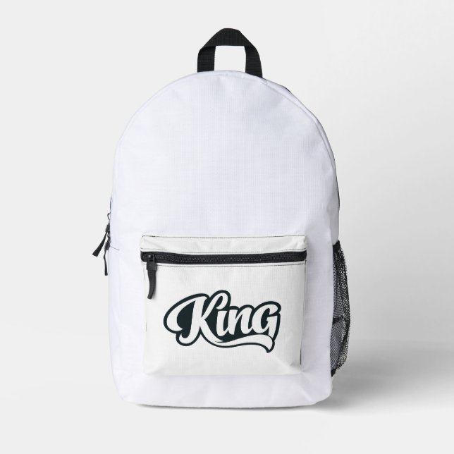 king printed backpack (Front)
