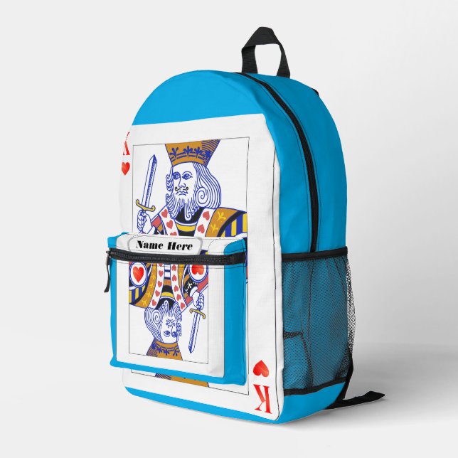 King Printed Backpack (Back Corner Right)