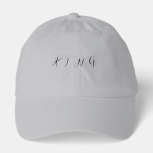 KING Printed Custom Grey-Cap Stylish Look for Dad Hat