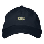 King Printed Text Name Embroidered Hat Cap at Zazzle