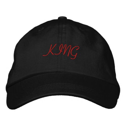 King Printed Text Name Gift your loved one Superb Embroidered Baseball Cap