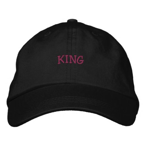 King Printed Text Name_Hat Visor Create own Nice Embroidered Baseball Cap