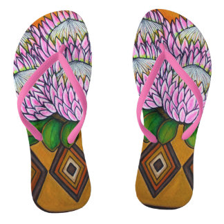 King Protea Custom Adult, Slim Straps Flip Flops