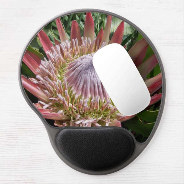 King Protea Flower Photography  Gel Mouse Pad (Left Side)