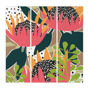 King Protea I Triptych