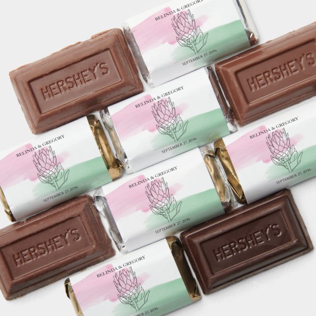 King Protea Watercolor Wedding  Hershey's Miniatures (Assorted)