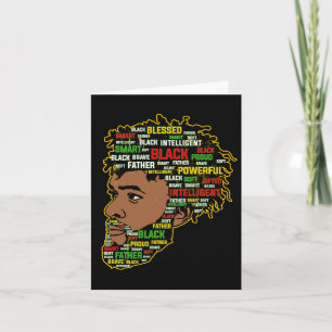 King Proud Melanated Dad Black Father's Day Junete Card