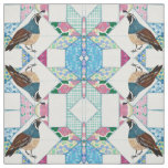 King Quail Arrives for Tea Fabric