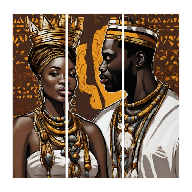 King & Queen African American Wall Art (Front)