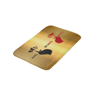 King&Queen Beards on Gold Bathroom Mat