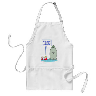 king queen bomb atomic coupon adult apron