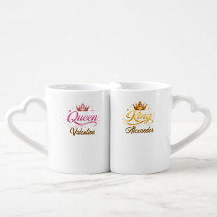 King & Queen Couple Mug Set – custom
