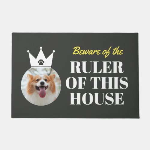 KingQueen Dog Ruler of the House Add Photo Doormat
