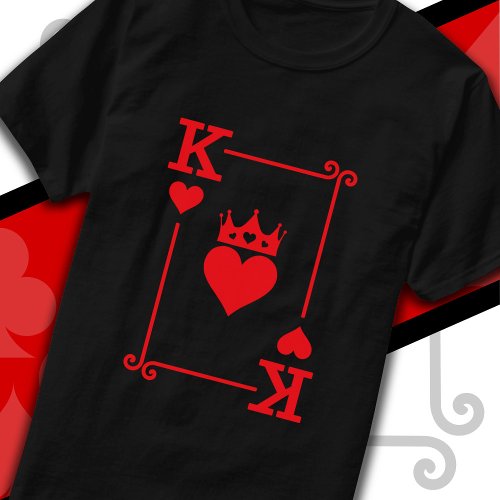 King  Queen Hearts Matching Couple King of Hearts T_Shirt