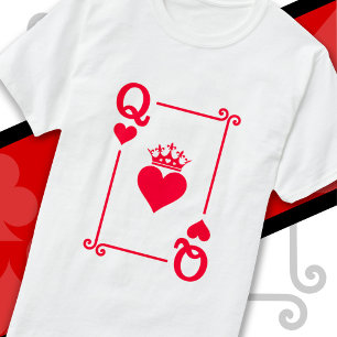 King Queen Hearts Matching Couple Queen of Hearts T-Shirt