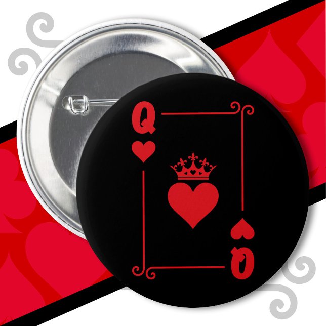 King Queen Matching Couple Costume Queen of Hearts Button (Creator Uploaded)
