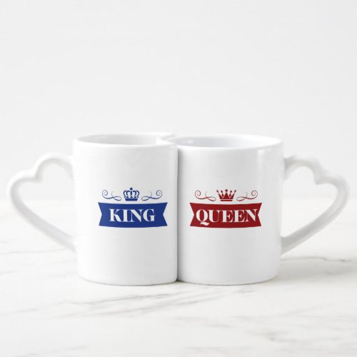 King  Queen Matching Couples Mugs