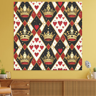 King & Queen of Hearts Canvas Print