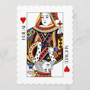 King & Queen of Hearts Casino Bridal Shower Invitation
