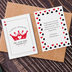 King & Queen of Hearts Casino Poker Card