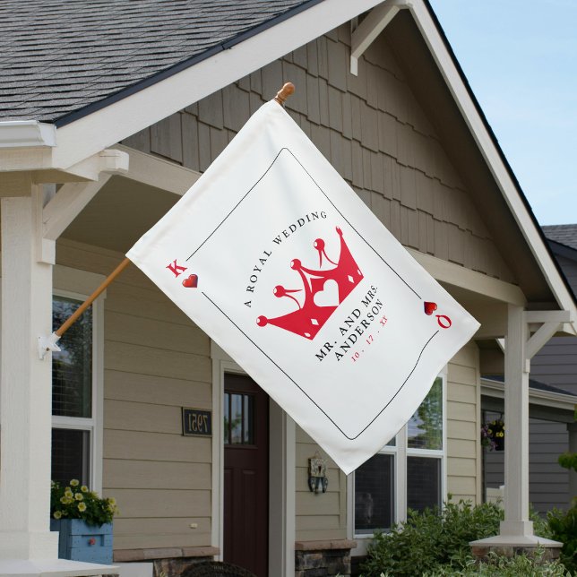 King & Queen of Hearts Casino Poker Card House Flag (Creator Uploaded)