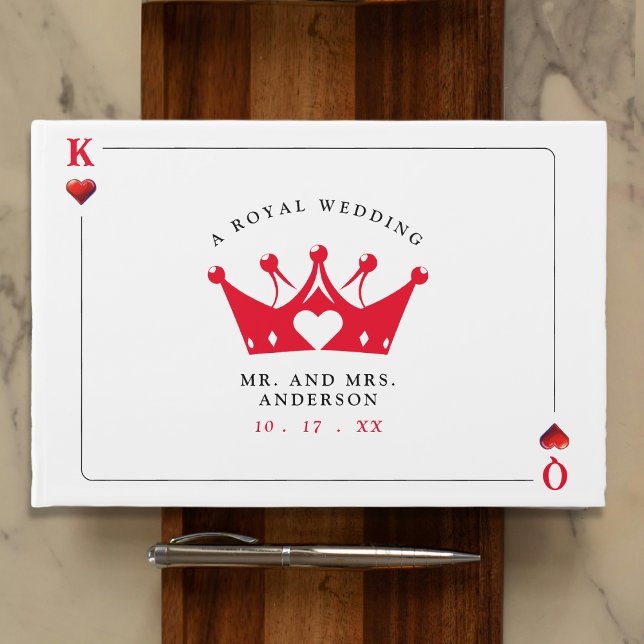 King & Queen of Hearts Casino Poker Card Wedding Guest Book (King & Queen of Hearts Casino Poker Card Wedding Guest Book
)