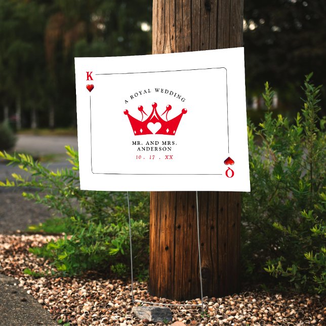 King & Queen of Hearts Casino Poker Card Wedding Sign (King & Queen of Hearts Casino Poker Card Wedding Sign
)