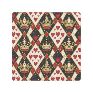 King & Queen of Hearts Metal Print