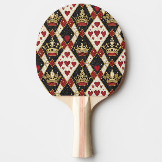 King & Queen of Hearts Ping Pong Paddle