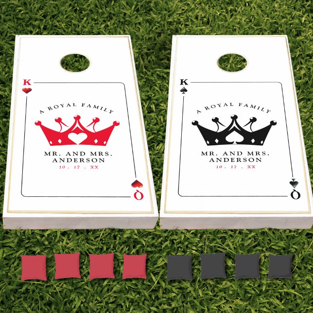 King & Queen of Hearts Spades Poker Card Cornhole Set (King & Queen of Hearts Spades Poker Card Cornhole Set
)