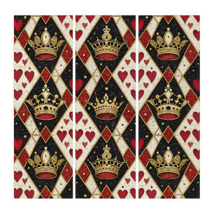 King & Queen of Hearts Triptych