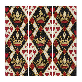 King & Queen of Hearts Triptych