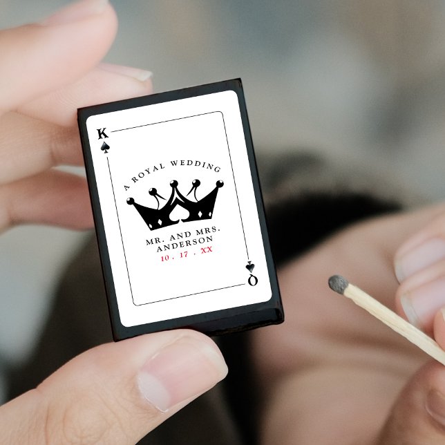 King & Queen of Spades Casino Poker Card Wedding Matchboxes (King & Queen of Spades Casino Poker Card Wedding Matchboxes
)