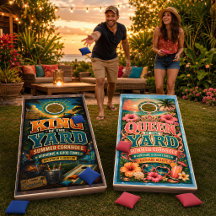 King & Queen of the Backyard Cornhole Set