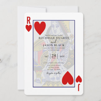 King Queen Playing Card Invitation