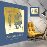 King Queen Playing Cards Newlywed Anniversary Gift Foil Prints<br><div class="desc">This real gold foil poster art features the Playing Cards King and Queen of Hearts and two text template fields. This makes a perfect gift for newlyweds,  newly married,  wedding anniversary or Valentine's Day. Change the background color to suit your own decor.</div>