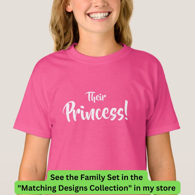 King Queen, Prince, Their Princess Matching Family T-Shirt (Creator Uploaded)