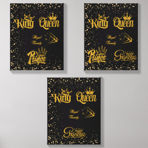 King, Queen, Princess & Prince Canvas Photo Tile
