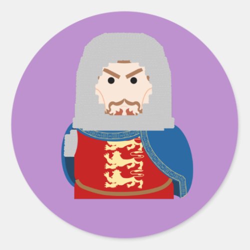 King Richard I the Lionheart of England Classic Round Sticker