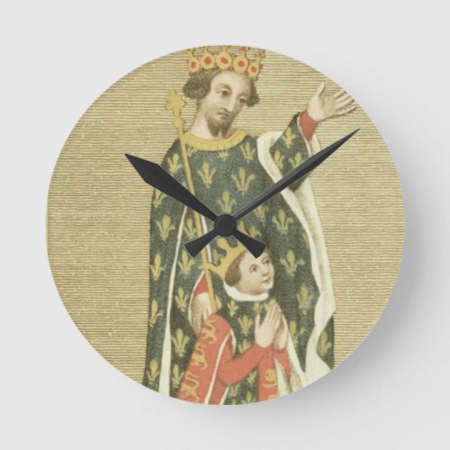 King Richard II 1367_1400 with his father Edward Round Clock