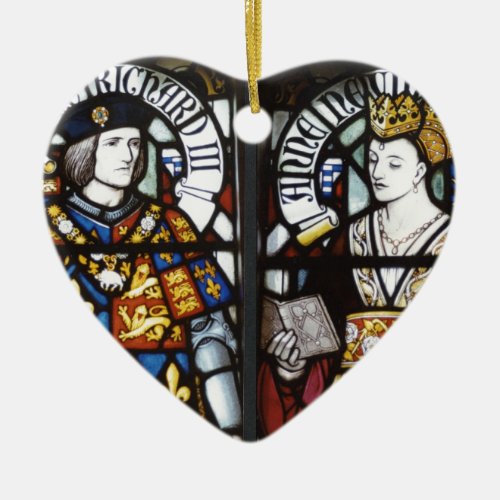 King Richard III and Queen Anne of England Ceramic Ornament