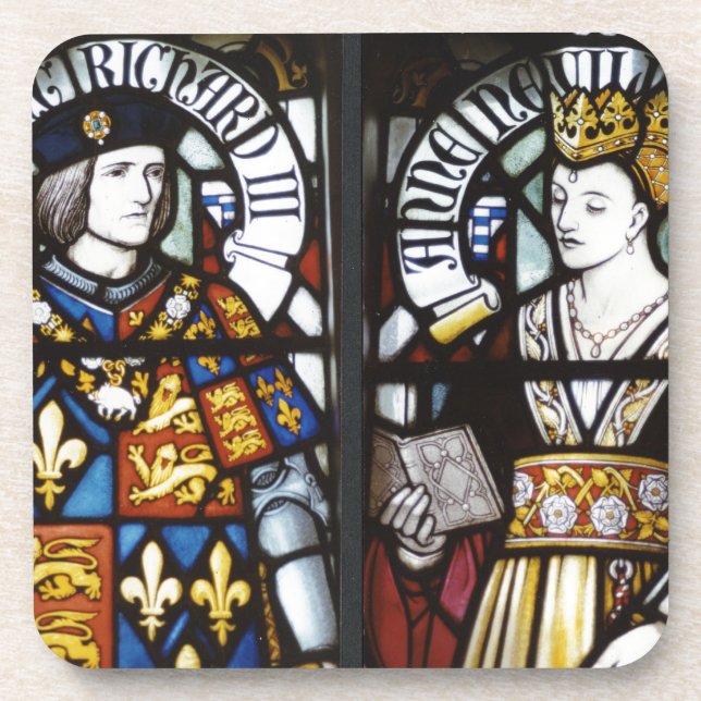 King Richard III and Queen Anne of England Drink Coaster (Front)