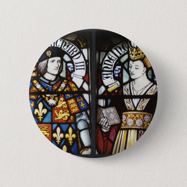 King Richard III and Queen Anne of England Pinback Button (Front)