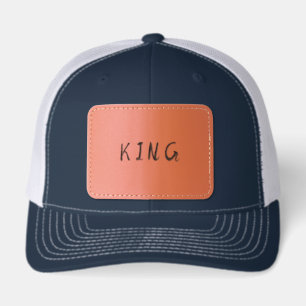 KING Richardson Style Powerful Mesh Back Casual Leather Patch Hat
